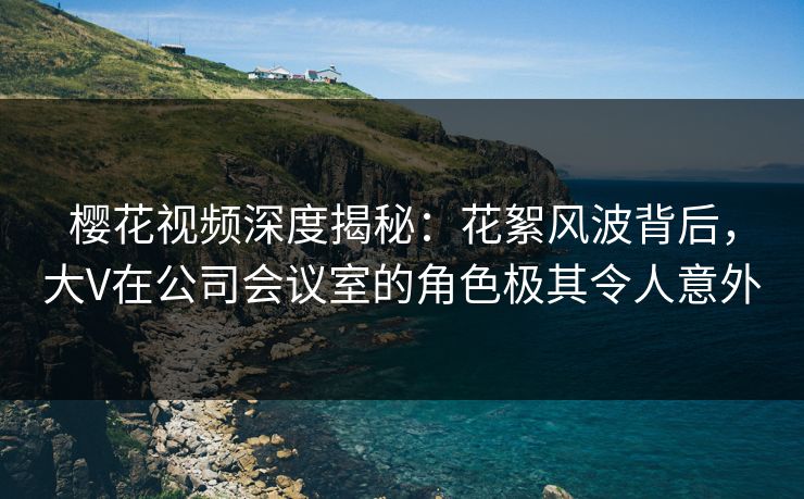 樱花视频深度揭秘：花絮风波背后，大V在公司会议室的角色极其令人意外